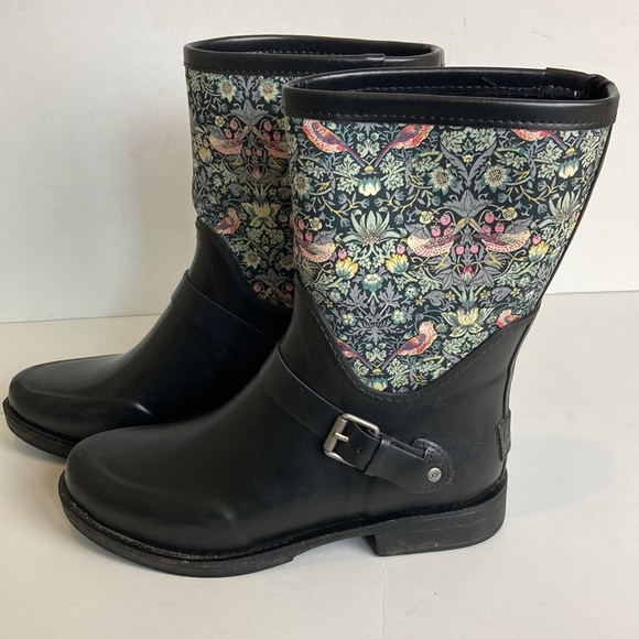 UGG Sivada Strawberry Thief Liberty Print Rain Boot 7 Wellies Collab Winter Cozy - Picture 8 of 16
